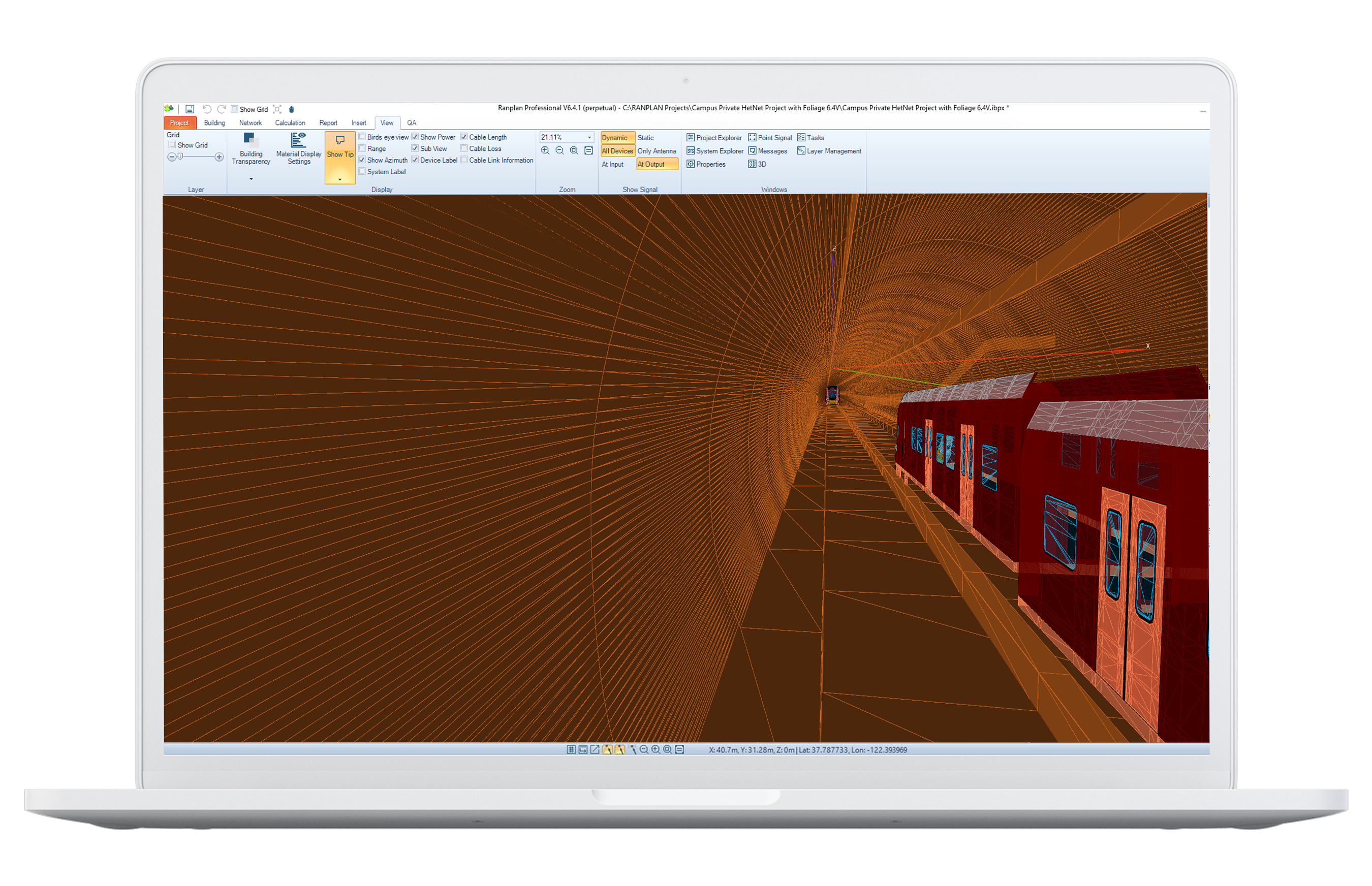 Tunnel tube laptop mock up