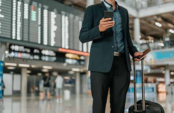 man in airport