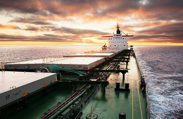 tanker at sea