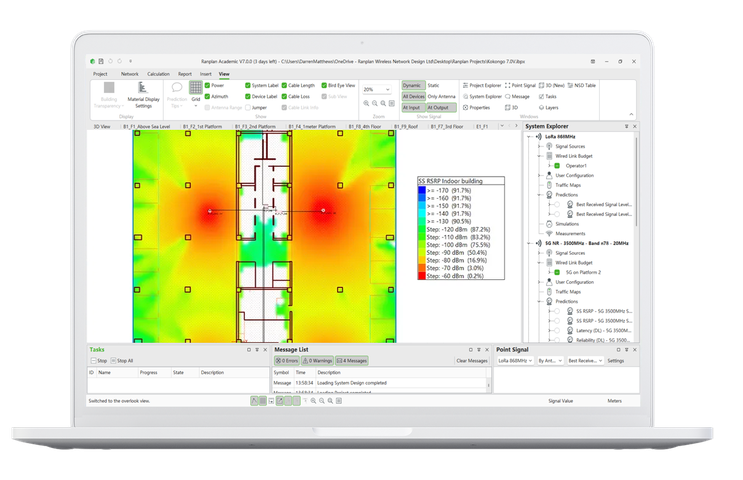 Laptop InBuilding lite floor heatmap